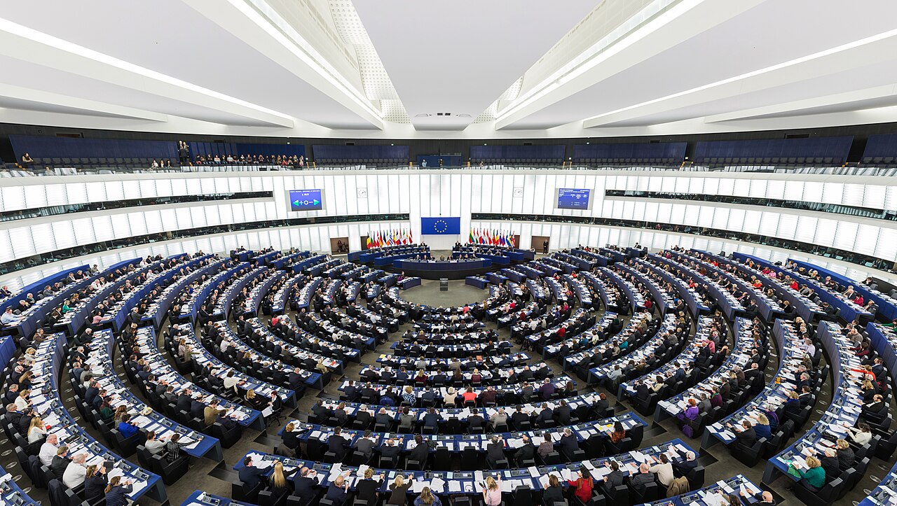Hemiciclo del Parlamento Europeo en Estrasburgo, Francia.